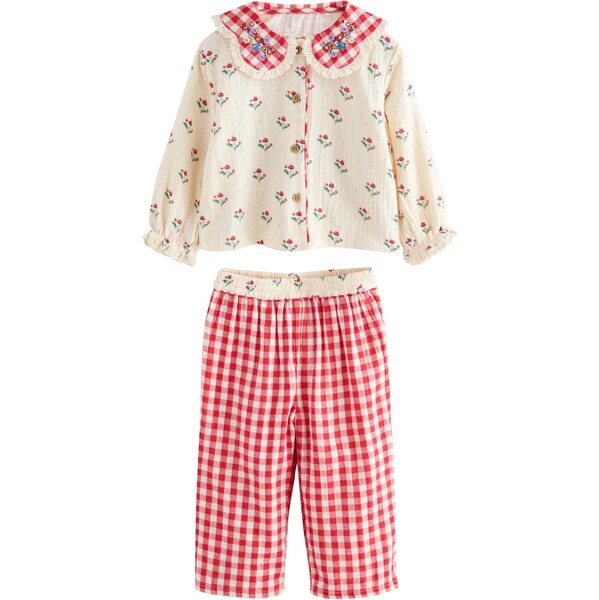 Next Pyžamo svetlomodrá / červená / biela 66179767