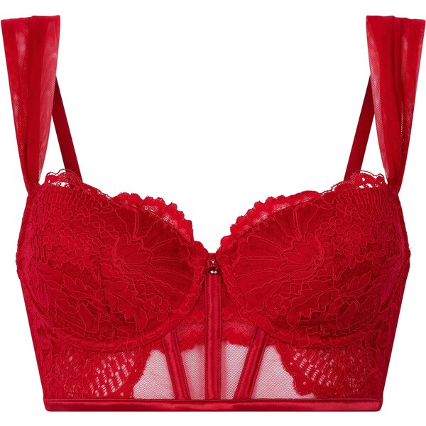 Hunkemöller Podprsenka WHITNEY karmínovo červená 66179774