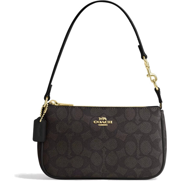 COACH Kabelka Nolita 19 In Signature Canvas Gold Walnut Black 66600100