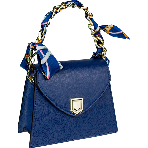 Modrá kožená talianska crossbody kabelka Virginia Bluette NovaKabelka 66185706