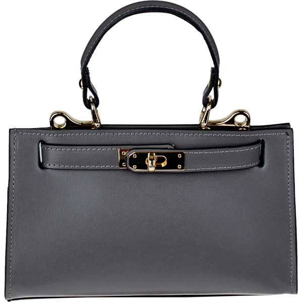 Sivá kožená talianska kabelka Anita Antracite NovaKabelka.sk 66185705