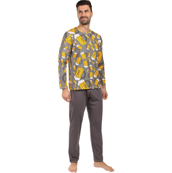 Pánske pyžamo Lonka viacfarebné (Lopping big beer dark grey) 66187284