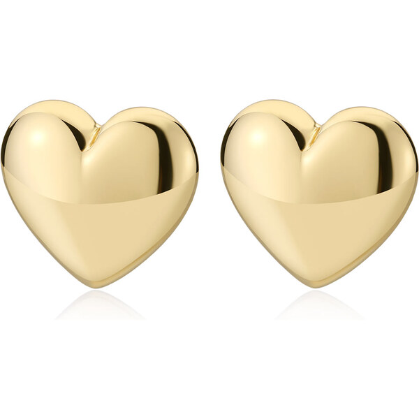 SAgapõ Pozlátené kôstkové náušnice Srdce Stellar SSE52 66594842