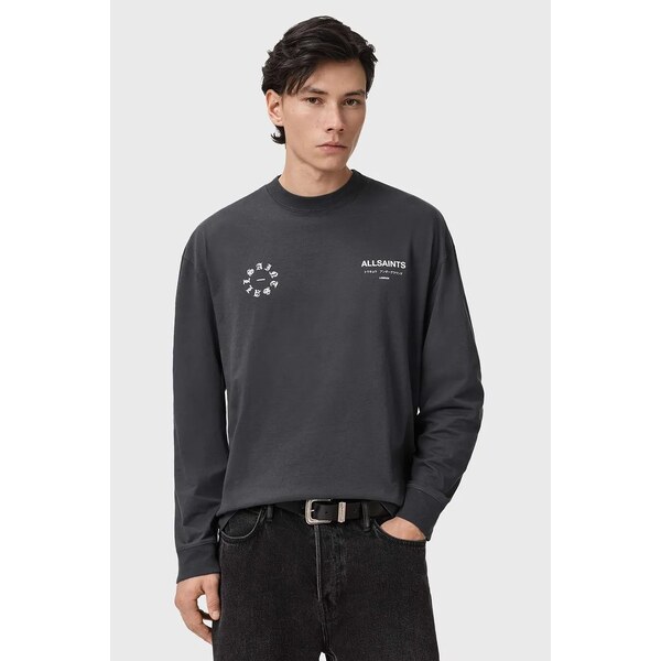 Bavlnené tričko s dlhým rukávom AllSaints 66186969