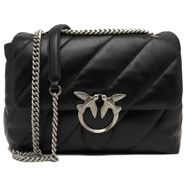 Pinko Kožená kabelka na rameno LOVE PUFF BIG 37766201