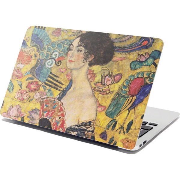 Sablio Samolepka na notebook Dáma s vejárom - Gustav Klimt 65112561
