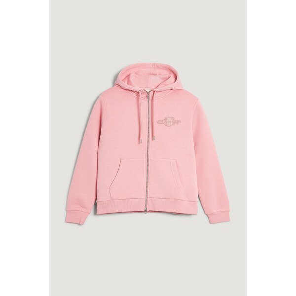 MIKINA GANT REG TONAL SHIELD ZIP HOODIE SUMMER ROSE 66188426