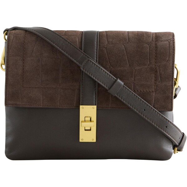 Next Taška cez rameno čokoládová / zlatá 66189668