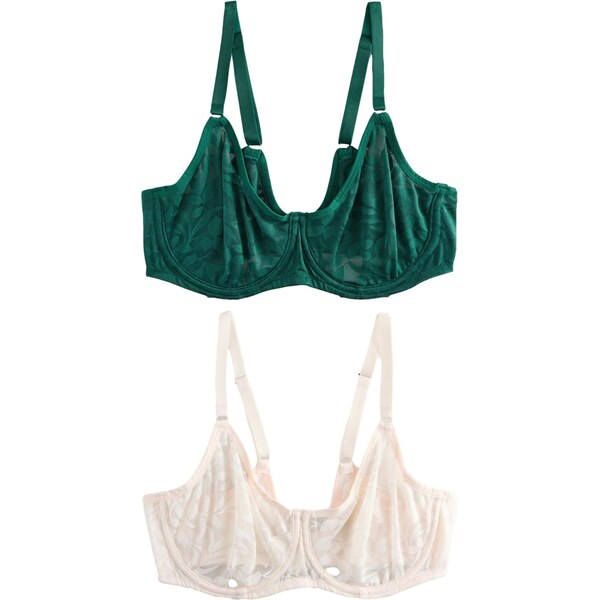 Next Podprsenka zelená / biela ako vlna 66189723