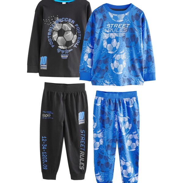 Next Pyžamo azúrová / sivá / čierna / prírodná biela 66189968