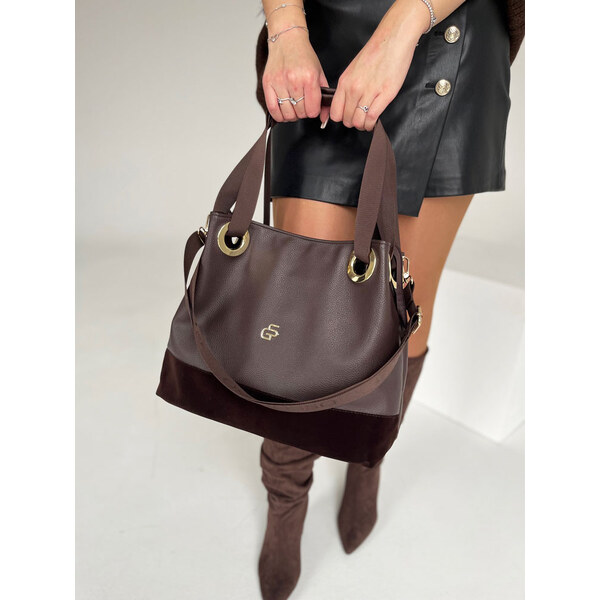 GROSSO Tmavohnedá kabelka cez rameno 66937847