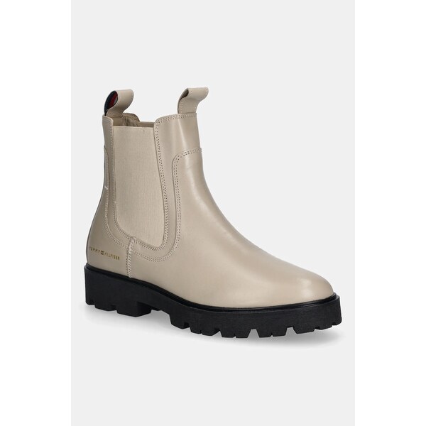 Kožené topánky chelsea Tommy Hilfiger TH LTHR LOW CHELSEA 66184921