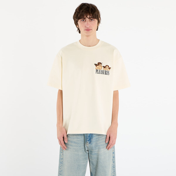 Tričko PLEASURES Dynamic Short Sleeve Crewneck Ecru XL 66197877