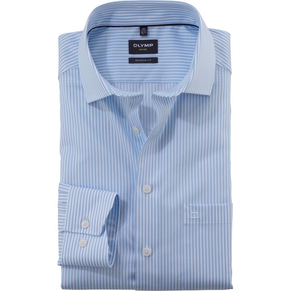 Pánska pásikavá bavlnená košeľa OLYMP modern fit 66198208
