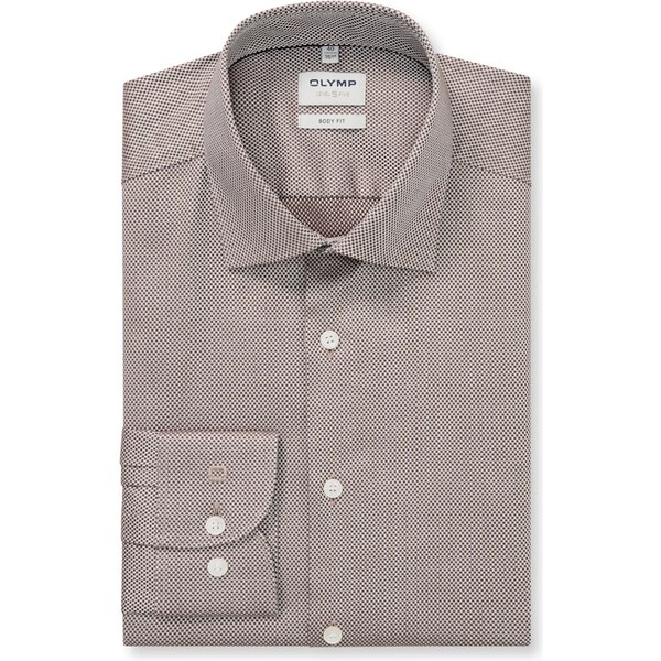 Pánska nugátová Comfort Stretch košeľa OLYMP body fit 66198209