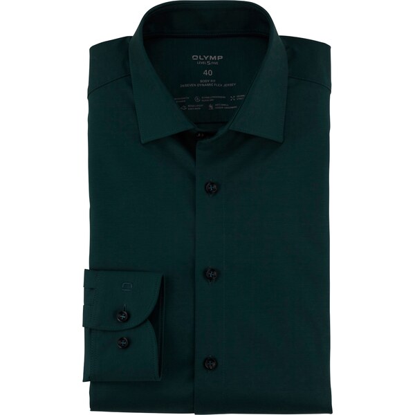 Pánska zelená Flex Jersey košeľa OLYMP body fit 66198213