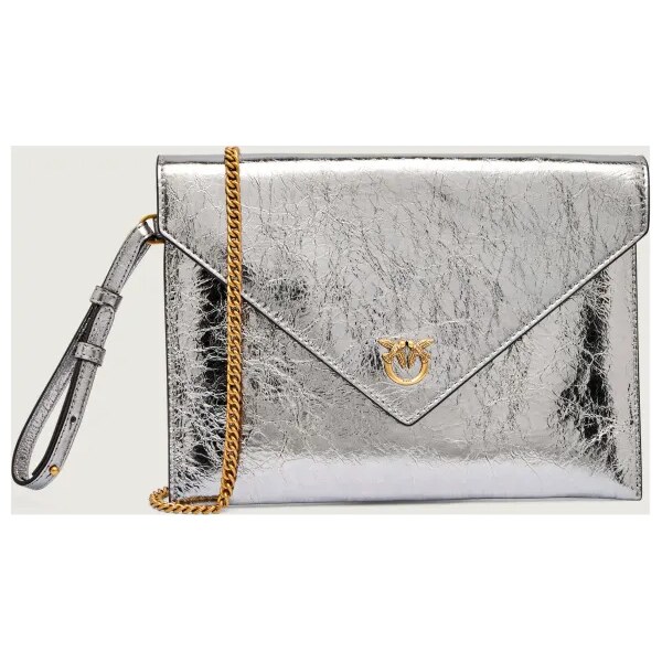 Pinko Kožená listová kabelka FLAT PURSE 64936348