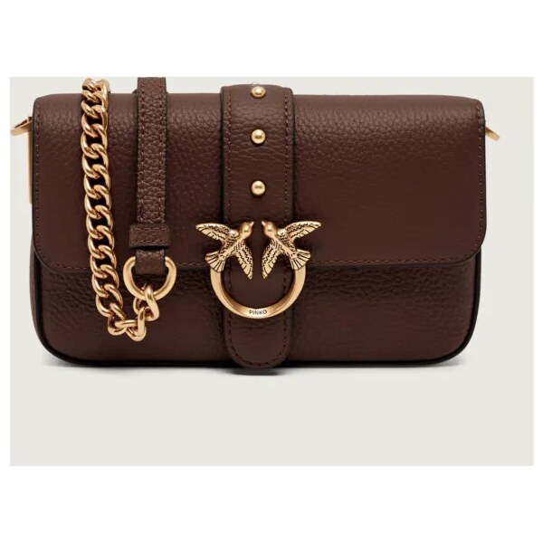 Pinko Kožená crossbody kabelka LOVE ONE SLOUCHY BABY 65393684