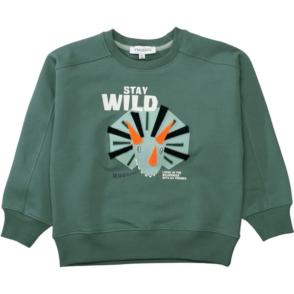 STACCATO Mikina smaragdová / mätová / neónovo oranžová / biela 66200370