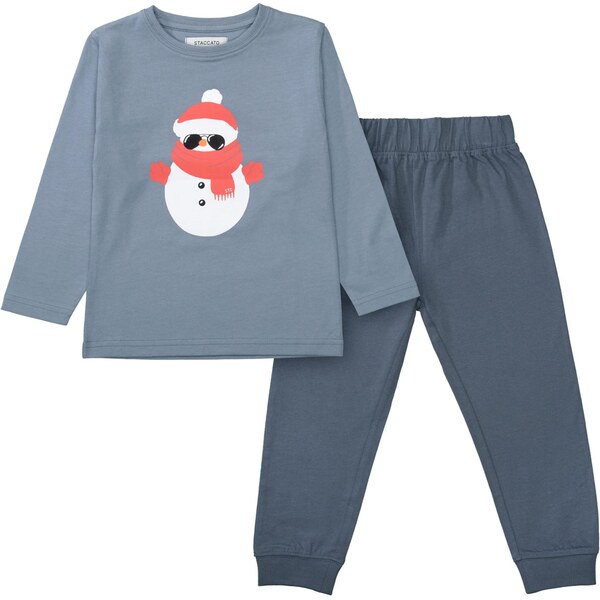 STACCATO Pyžamo tmavomodrá / modrosivá / svetločervená / biela 66200387