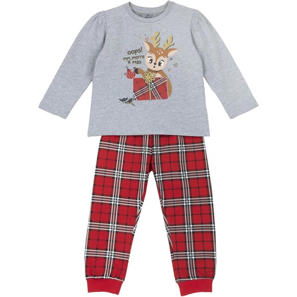 Chicco Pyžamo karamelová / sivá / červená / biela 66201071