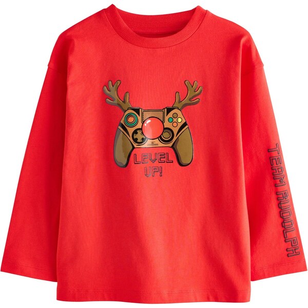 Next Tričko Christmas karamelová / zelená / červená / čierna 66201745