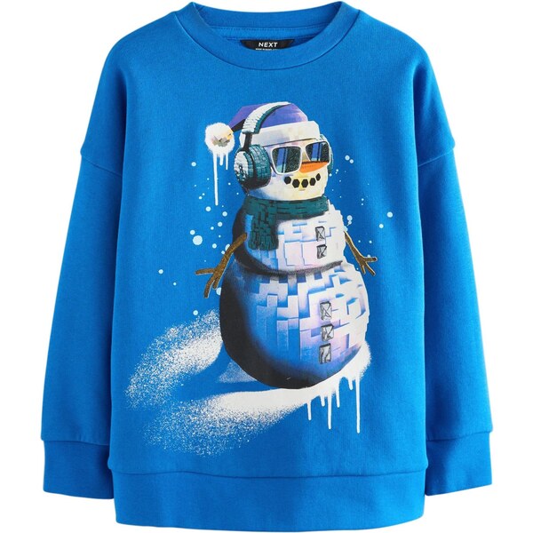 Next Mikina modrá / petrolejová / oranžová / biela 66202215