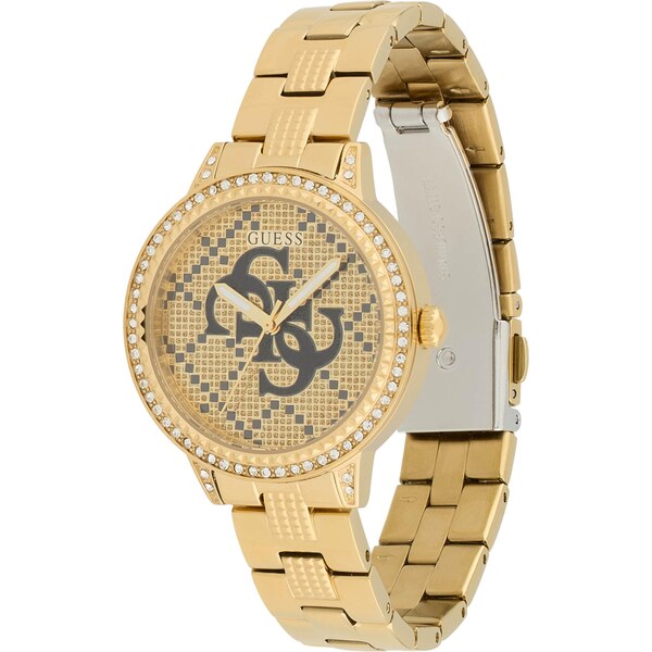GUESS Analógové hodinky zlatá / čierna 66202498