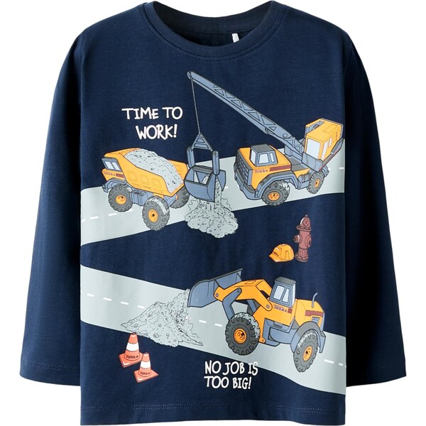 NAME IT Tričko NMMofek Tonka námornícka modrá / svetlomodrá / žltá / 66222618