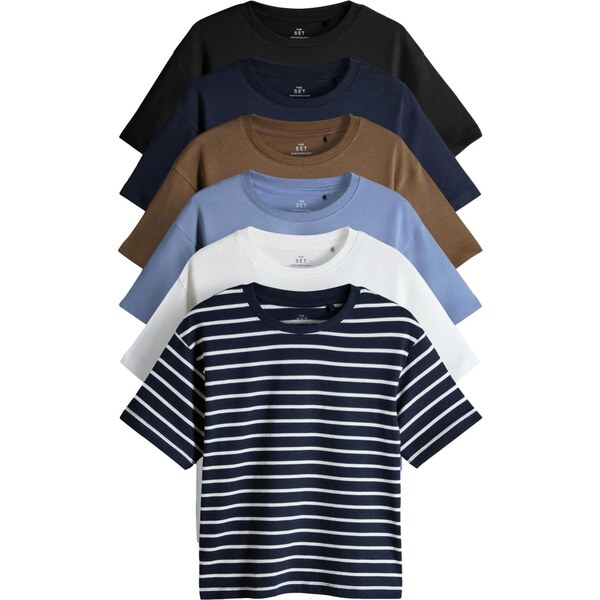 The Set Tričko námornícka modrá / hnedá / čierna / biela 66202658