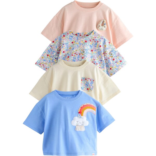 Next Tričko svetlobéžová / modrá / orgovánová / koralová / ružová / 66203058