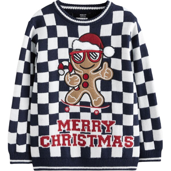 Next Sveter námornícka modrá / brokátová / krvavo červená / biela 66203097