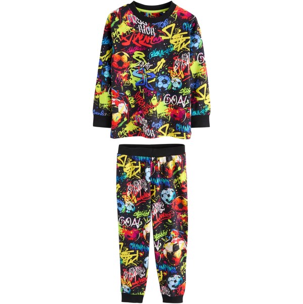 Next Pyžamo modrá / neónovo zelená / červená / čierna 66203101