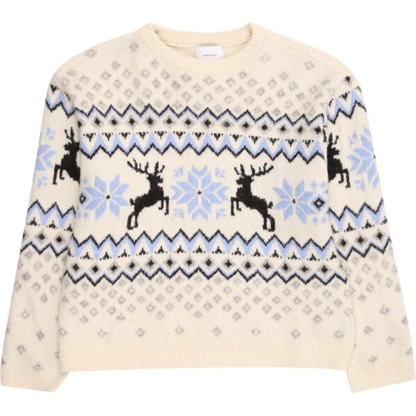 Vero Moda Girl Sveter VMSANTANORDIC béžová / svetlomodrá / čierna 66223103