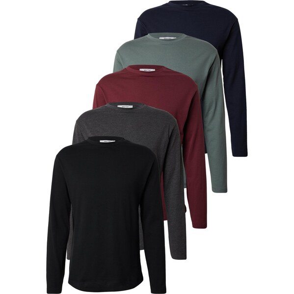 ABOUT YOU Tričko Dean námornícka modrá / sivá melírovaná / trstinová / 66203399