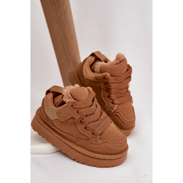 Boto Detské tenisky s teplým podšívkou Camel Mireen 66205714