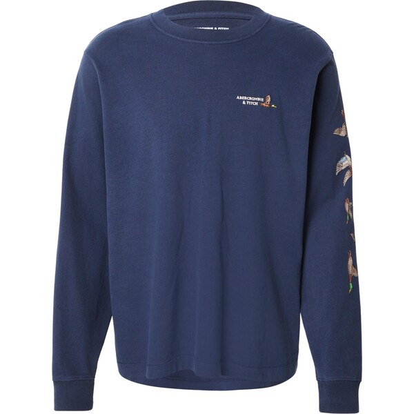 Abercrombie & Fitch Tričko námornícka modrá / sivá 66204406