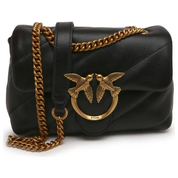 Pinko Kožená kabelka na rameno LOVE MINI 37504335