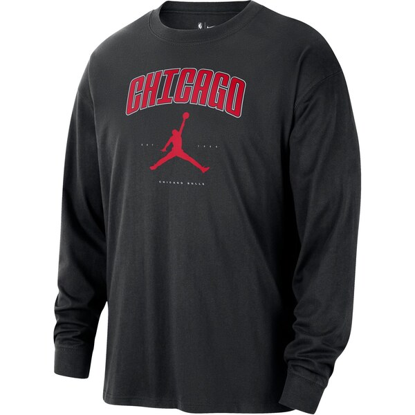 Jordan NBA Chicago Bulls Essential Long-Sleeve Tee Black - Pánske - 66361470