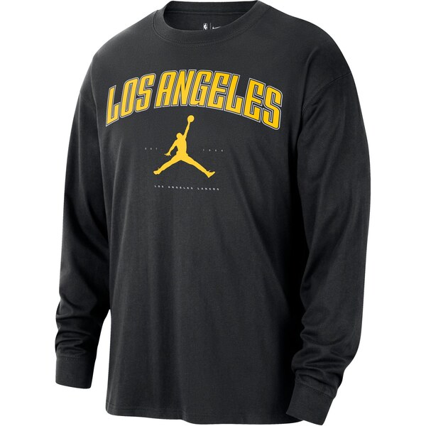 Jordan NBA Los Angeles Lakers Essential Long-Sleeve Tee Black - Pánske 66361471