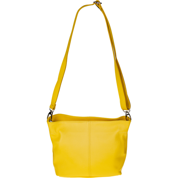 Žltá kožená talianska crossbody kabelka Batilda Gialla Canarino 66211212