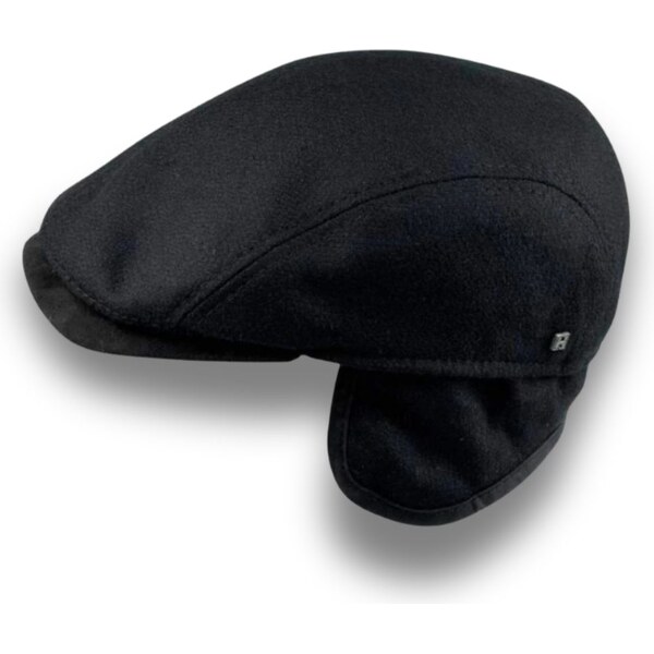 KRUMLOVANKA Čierna pánska zimná bekovka (skryté klapky na uši) Ho-023 60436369