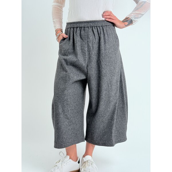 Voga Móda Antracitové široké nohavice SAMUEL 66211337