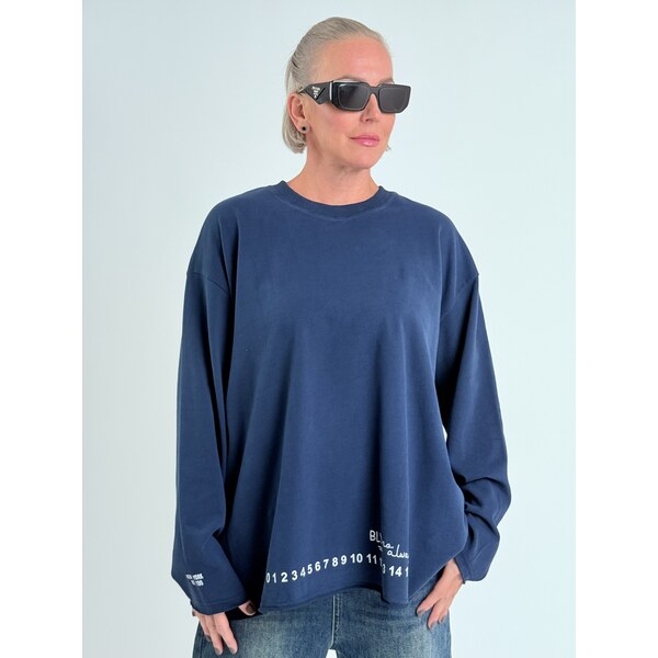 Voga Móda Modrá mikina ROGG 66211371