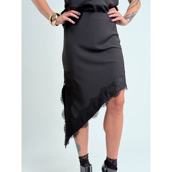 LA DIVA MIA Čierna sukňa s čipkou BEAUTY 66211383