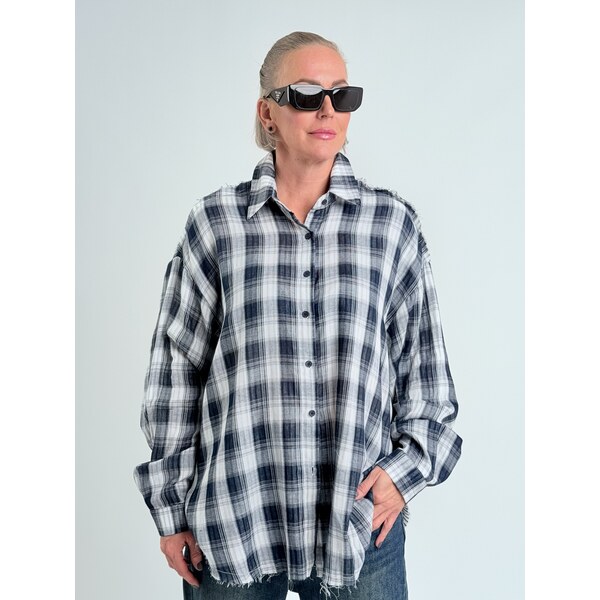 BRIGITTE Modro-biela košeľa MOOM 66211402