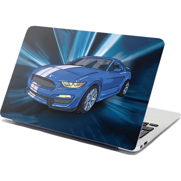 Sablio Samolepka na notebook Mustang Modré pozadie 65112557