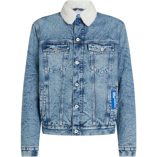 KARL LAGERFELD JEANS Prechodná bunda modrá / modrá denim / biela 66222290