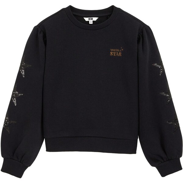 WE Fashion Mikina oranžová / čierna 66222343