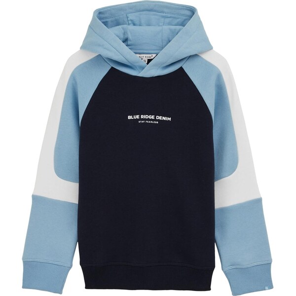 WE Fashion Mikina námornícka modrá / svetlomodrá / biela 66222361